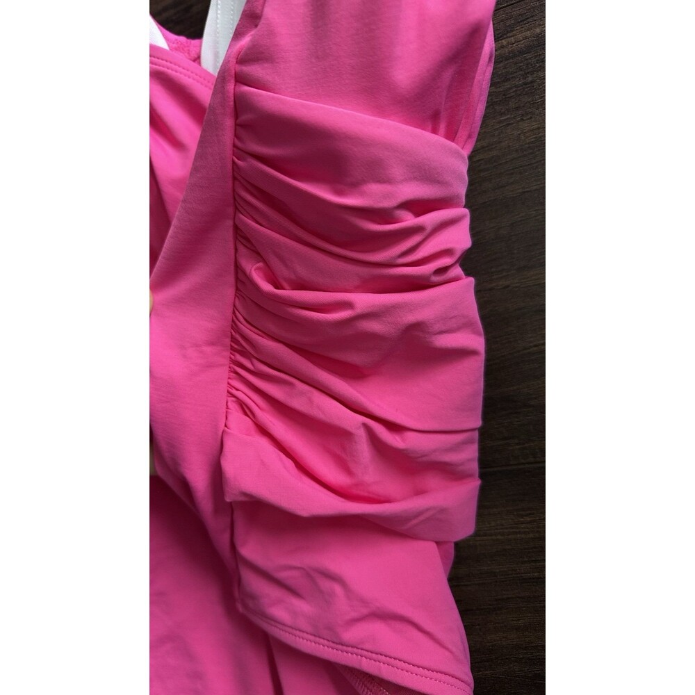 Bleu by Rod Beattie Women's Plus size Molded-Cup One-Piece Swimsuit Hot Pink 16W - Picture 9 of 10